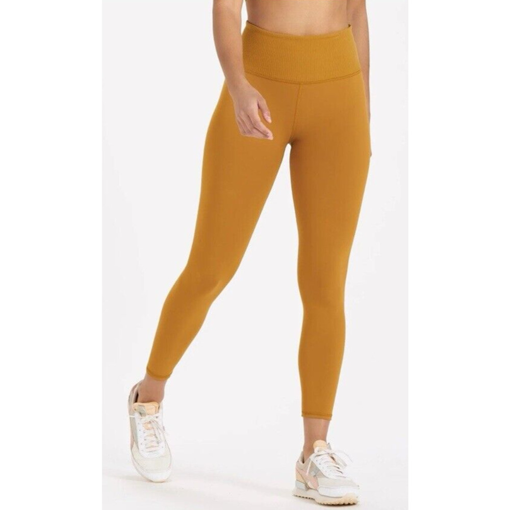 Vuori Rib Studio Leggings Dark Golden Women Size X-Small